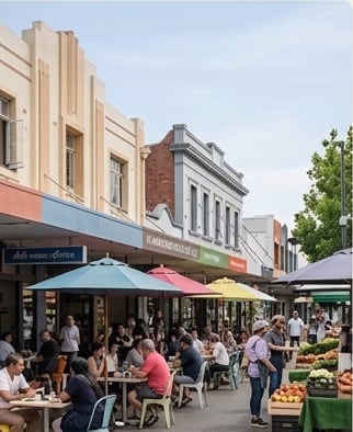 Café strip, Westmere